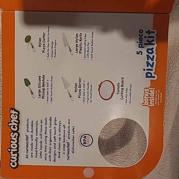 Curious chef 5 piece pizza kit.  Real kitchen tools for kid chefs - Picture 3 of 5